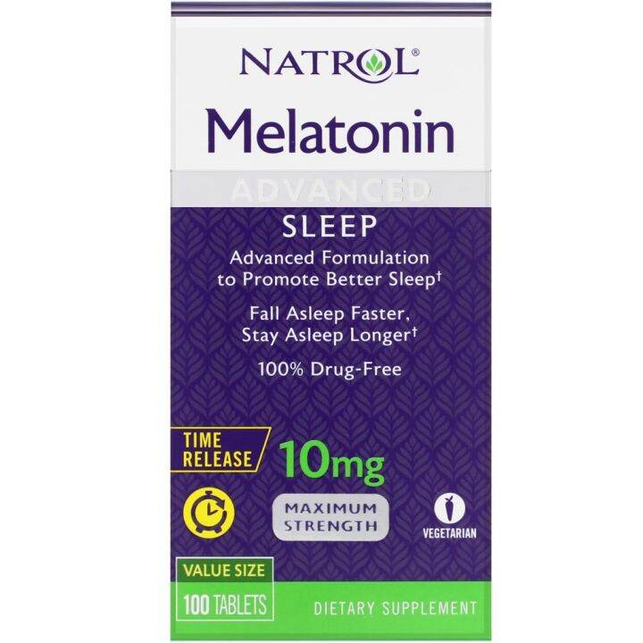(PASTI ASLI) Melatonin Advanced Sleep 10 mg Vitamin B6 100 Timed Released ORIGINAL USA Lazada