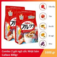Combo 2 gói Ngũ cốc dinh dưỡng Nhật Bản Calbee bịch màu đỏ 750g