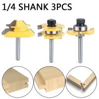 【LZ】✷◑❐  Shank Router Bits Kits para Carpintaria Ferramentas de corte Gabinete Porta Fresagem 14 in 3PCs