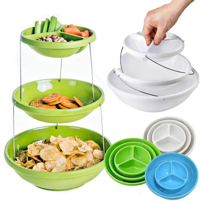 Twistfold Party Bowls 3 Tier Party Bowls Foldable Bowl - China Bowl and Party  Bowl price