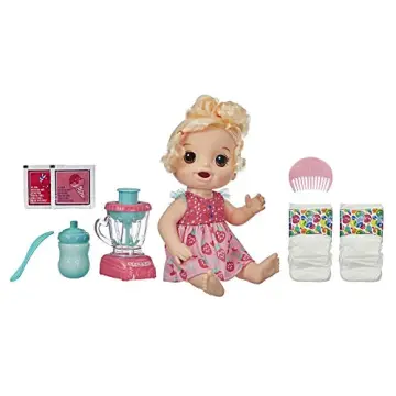 Baby Alive Magical Mixer Baby Doll Tropical Treat with Blender Accessories,  Drinks, Wets, Eats, Brown Hair Toy for Kids Ages 3 and Up