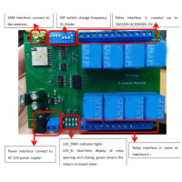 รีเลย์บอร์ดไร้สายรีโมทคอนโทรล12-260mA โมดูลรับสัญญาณสำหรับควบคุม