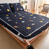 Air-Permeable Quilted Mattress Cover Soft Sanding Fabric Bed Pad Protector Cover Twin King Bed Cover Not Included Pillowcase