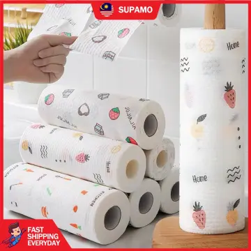 Reusable Kitchen Paper Towels Kitchen Towels, Dish Towes,Cleaning Rags  ,Wiping Pad Dishcloth Bathroom Wash Lazy Rags 50Pcs/Roll - AliExpress