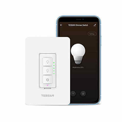 Smart Dimmer Switch for Dimmable LED Lights, TESSAN WiFi Dimmer Switch