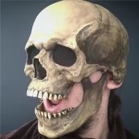 【FCL】❀✧◈ 1Pcs New Mouth Can Moved Horror Adult Haunted Props Movable Jaw