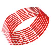 16Pcs Motorcycle Car Wheel Rim 16 Reflective Strips 18" Stripe Decal Stickers