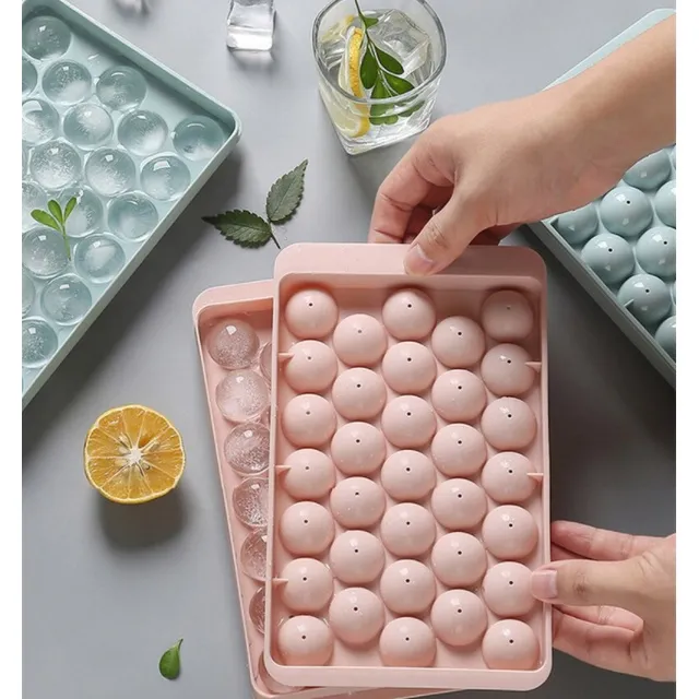 HW 33 Grids Round Ice Ball Tray Homemade frozen ice cube mold