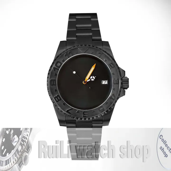 Mechanical watch PVD electroplating black stainless steel case pull
