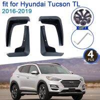 แผ่นบังโคลนรถยนต์สำหรับ Hyundai Tucson 2016 ~ 2019 TL อุปกรณ์แต่งบังโคลน4x อัพเกรดใหม่ยางกันโคลนพนังสาด