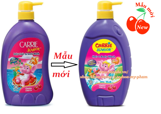 Hcmcarrie junior - tắm gội toàn thân cho bé hương cherry 700 gr - ảnh sản phẩm 3