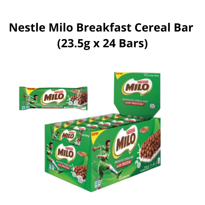 Nestle Milo Breakfast Cereal Bar (24x23.5g) Lazada