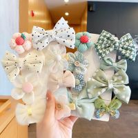 【jw】▨♂┋  [8-Piece Set] Childrens Bow Hairpin Hair Accessories 2022 New Clip Baby Headwear