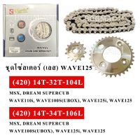 มอเตอร์ไซค์ เวฟ wave โซ่สเตอร์ ยกชุด (เลส 420) รถ MSX Wave110i Wave125 SuperCub motorcycle ของแต่งรถ อะไหล่รถ ฮอนด้า honda