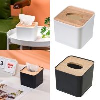 Creative Household Tissue Box Plastic Bamboo Wood Round Square Roll Paper Napkin Boxes Living Room Home Storage Desk Accessories Tissue Holders