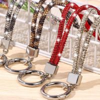 Glitter Bright Bling Bling Keychain Diamond Crystal Anti-lost Rope Chain Straps Rhinestone Phone Lanyard Hanging Cord