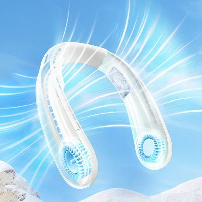 F63 Neck Fan Mini Silent Semiconductor Cooling Portable Fan Lazy USB Neckband Hanging Neck Fans