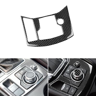Real Carbon Fiber Car Styling Electronic Handbrake Panel Cover Protective Trim For Mazda CX-5 CX5 CX 5 2017 2018 ONLY LHD