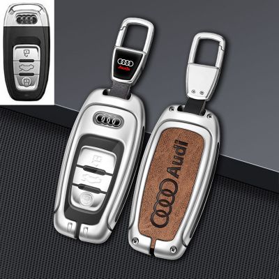 ฝาครอบเคส Kunci Remote Mobil สำหรับ A3 A1ออดี้ A4 A5 A6 A7 A8 Quattro Q3 Q5 Q7 2010 2011 2012 2013 2014อุปกรณ์เสริม2015