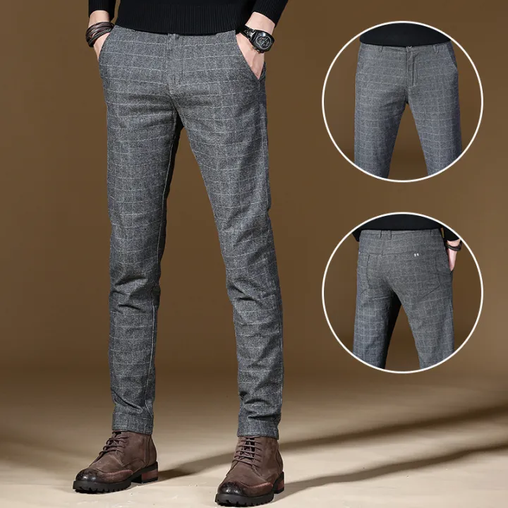 men's plaid linen pants