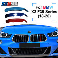 ZEMAR 3Pcs ABS สำหรับ BMW X2 F39 Series 2018 2019 2020 2021 2022 Car Racing Grille Strip Trim คลิป M Power Performance อุปกรณ์เสริม