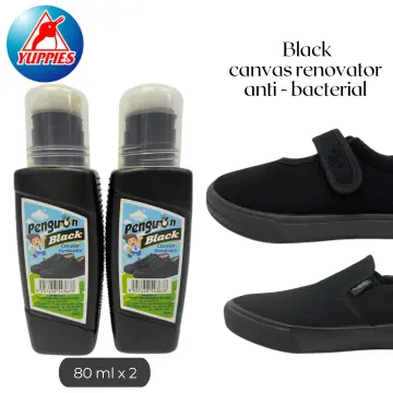 Black polish outlet for canvas shoes