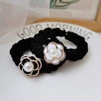 【CW】 velvet New Korean pearl flower rubberband Elastic Hair bands Ties Rings Rope for hair Accessories Scrunchy