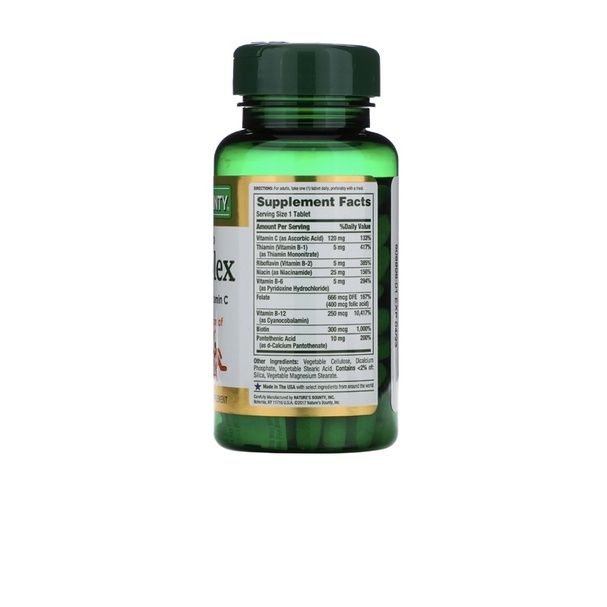 sure-ของแท้-นำเข้า-natures-bounty-b-complex-time-released-125-coated-tablets