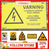 ป้ายเตือนกันน้ำ N73VHRHM สติกเกอร์ไฟกลางคืน10สไตล์สติกเกอร์กล้องวงจรปิดคุณภาพสูงสัญญาณเตือนกลางแจ้ง