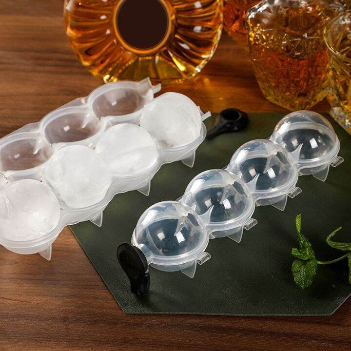 4 Hole Ice Cube Makers Round Ice Hockey Mold Whisky Cocktail Vodka Ball Ice Mould Bar Party
