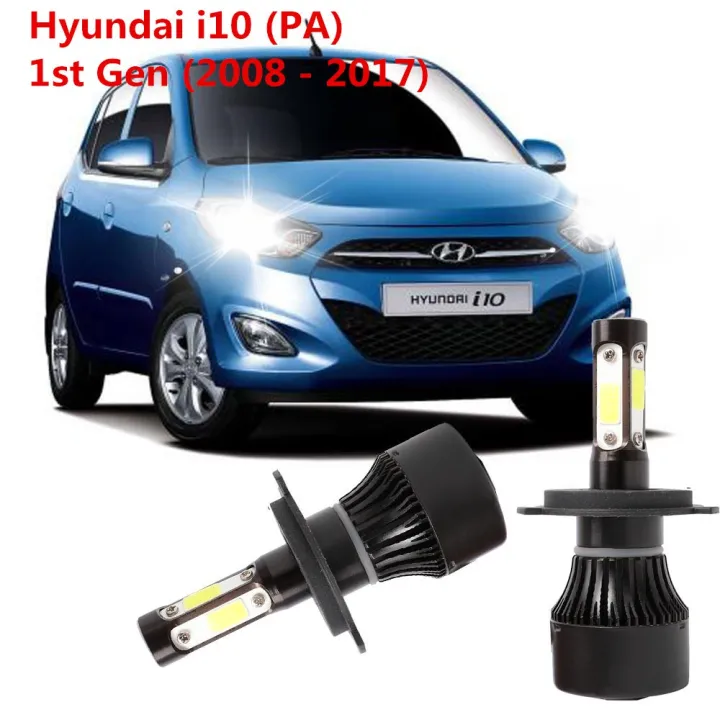 2PCS 4Side LED Headlight Light 6000K Bulb Conversion Kit for Hyundai