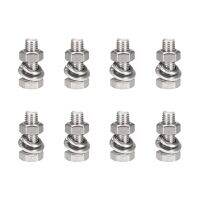 [Haotao Hardware] 8เซ็ต M10x30mm Hex Head สกรูน็อตถั่วแบน Amp; ล็อคเครื่องซักผ้าชุด304สแตนเลสอย่างเต็มที่กระทู้หกเหลี่ยมน็อตเครื่องมือยึด