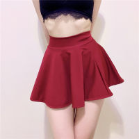 【CW】 Women Micro Mini Skirts Outdoor Sweet Girls Dance Short Skirt Street Wear High Waist Hem Flared A-Line Pleated Skirts