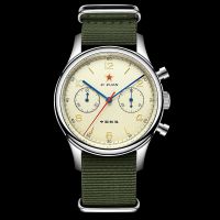 【YF】 RED STAR 40mm Seagull 1963 Chronograph Mechanical Mens Wristwatch with Gooseneck Pilot ST1901 Air Force Aviation Sapphire Watch