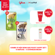 Combo 10 Hộp Happy Set I Bánh Snack Que Phủ Kem Glico Pocky 5 Cookies