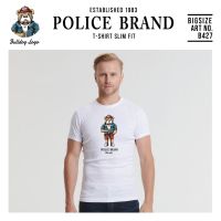 Police เสื้อยืด Slim fit ทรงพอดีตัว ขาว,ดำ (รหัส : B427)