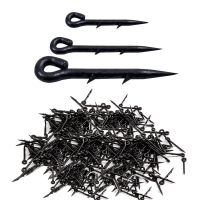 100pcs Metal Bait Spike Carp Fishing Hook Bait Sting Boilies Pin Spike Maggot Corn Ronnie Hair Rig Carp Feeder Fishing Tackle Accessories