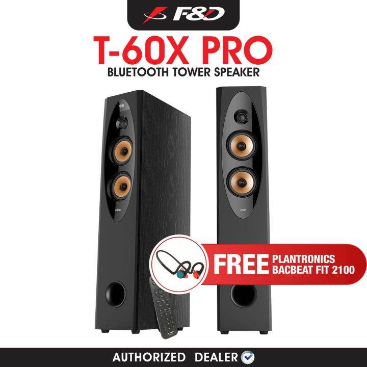 F&D T60X Pro Peak Power Bluetooth Tower Speaker (Black, 2.0 Channel