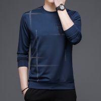 M-3XL!2023 Spring and Autumn New Round Neck Printed Hoodie Long Sleeve T-shirt Men Korean Style Thin Sweatshirts