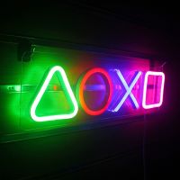Led Neon Light Game Icon Sign Lamp USB Charging Wall Hanging Atmosphere Night Light For PS4 Game Room Decor Neon Signs Gift Night Lights