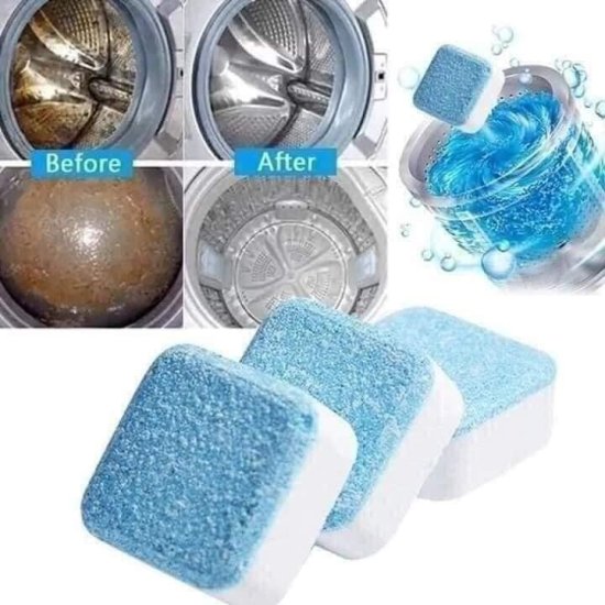 Hộp 12 viên tẩy vệ sinh lồng máy giặt - diệt khuẩn - tẩy cặn bẩn máy giặt - ảnh sản phẩm 2