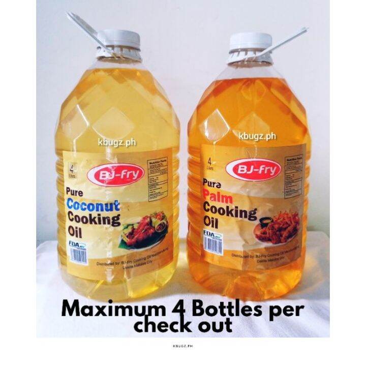 BJFry Coconut Oil / Palm Oil 4 Liters Cooking Oil Lazada PH