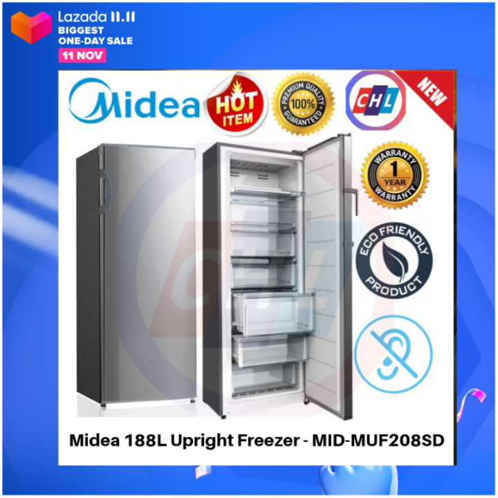 Midea Upright Freezer 188l Muf 208sd Lazada