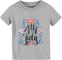 Toddler Boys Girls 4th of July T-Shirt Summer Short Sleeve Independence Day T Shirt Tee Cotton Short Youth Sporty