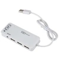 3 Port Usb 2.0 Hub External 7.1Ch Sound Card Headset Microphone Adapter For Pc