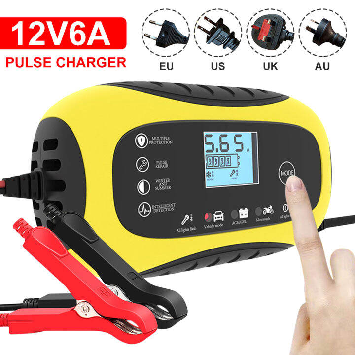 Fuvoya【ready Stock】full Automatic Car Battery Charger 12v Digital Display Battery Charger Pulse 0899