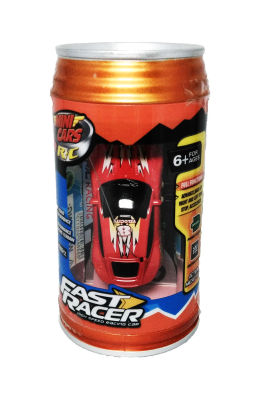 รถกระป๋อง มินิคาร์บังคับวิทยุ มีไฟหน้าไฟท้าย สีแดง Fast Racer Mini Radio Control RC Car in the Can with Flashlight (Red)