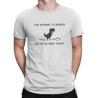 The Internet Is Broken So I am Outside Today Kali Linux Root Programmer Programming Computer Code Men O-Neck TShirt Harajuku