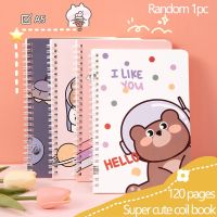 4 PCS Kawaii Notebook Journal Kpop A5 Cute Lined Notepad Double Coil Portable Notebooks for Writing School Supplies Stationery Note Books Pads