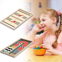 Fast Sling Puck Board Game Knock Hockey Paced Winner Test Your Speed And Accuracy Foosball Board Game Bouncing Chess Hockey cozy